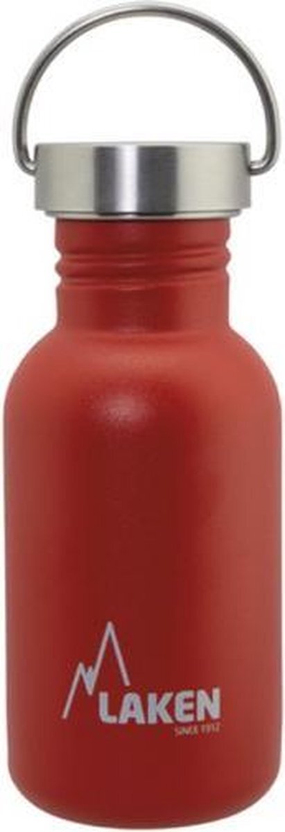 Laken RVS fles Basic Steel Bottle 500ml S/S Cap - Rood rood
