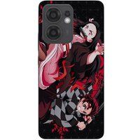 Oppo Coque Pour Oppo Reno 13F demon slayer tanjiro nezuko attaque combat