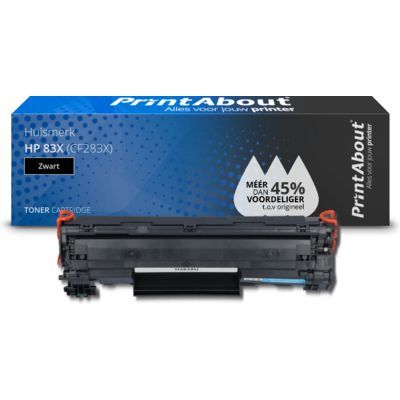 PrintAbout Huismerk HP 83X (CF283X) Toner Zwart - Compatibel - 2500 pagina's