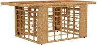 vidaXL Tuinstoel met opklapbare tafel Naturel 100 x 55 x 37 cm