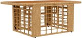 vidaXL Tuinstoel met opklapbare tafel Naturel 100 x 55 x 37 cm