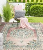 the carpet Palma – Indoor & Outdoor Vloerkleed – Weerbestendig & Onderhoudsvriendelijk – Oosters Patroon – Roze – 80 x 150 cm