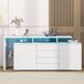 MODFU commode blanc laqué avec éclairage LED