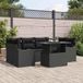 Prolenta Maison Exclusive - Set van 7 tuinbankkussens, zwart, van polyrotan