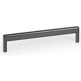 Viefe BEAM Poignée de meuble en métal, titane noir poli - 160 mm