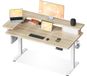 Bureau réglable avec tiroir, beige, 120x60 cm