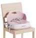 Siège d'alimentation portable pour bébé - Rehausseur - Harnais de sécurité à 3 points - 2 sangles de fixation réglables - Coussin d'assise hydrofuge et lavable - Convient pour la maison et les déplacements - Rose