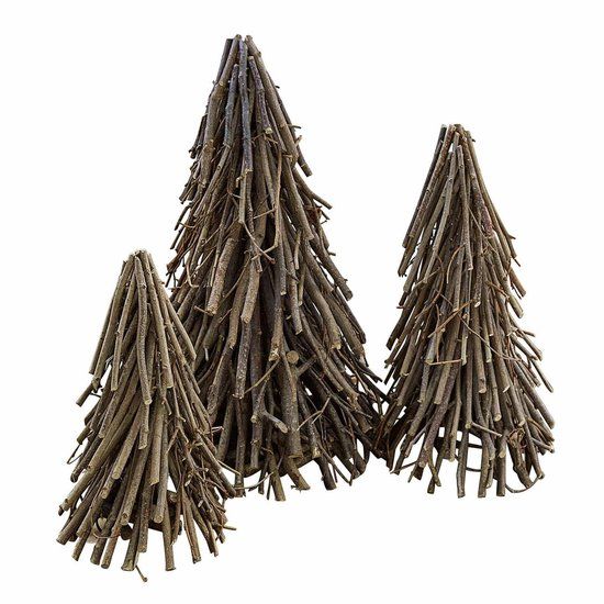 Loberon Sierboom set van 3 Orilev bruin