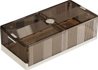 StarTech Opbergboxen voor onder het bed, set van 2 - Kunststof - Opvouwbaar met wielen - Extra groot - Stofdicht - Rechthoekig - Transparant, bruin