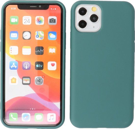 iPhone 11 Pro Hoesje - Donker Groen - Siliconen Backcover