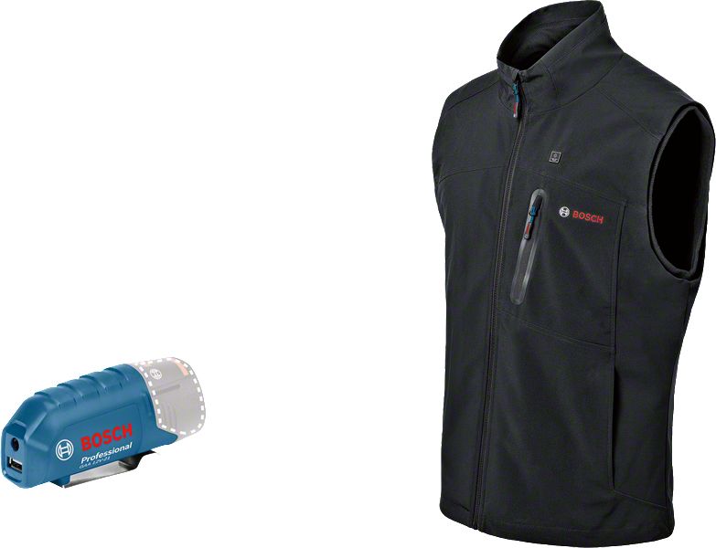 Bosch GHV 12+18V XA Verwarmde Jas Gilet Vest - Zwart - Maat XL