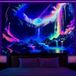 Unyqoos® tapisserie murale réactive aux UV avec cascade arc-en-ciel