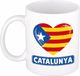 Bellatio Decorations Shoppartners Bv Catalonie / Catalunya hartje beker - keramiek 300 ml - Catalaanse koffie mok