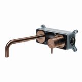 Qisani Flow wastafelkraan inbouw 21 cm uitloop Copper / Koper