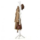Merkloos Relaxdays Staande Kapstok - 175 cm - 8 Haken - Hout - Wit