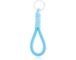 LGT JWLS Lookinggoodtoday Fluorescerende Lanyard Strap Voor Sleutels - Blauw Wit
