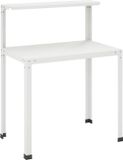 vidaXL Planttafel 100 x 50 x 104 cm Gepoedercoat staal Wit