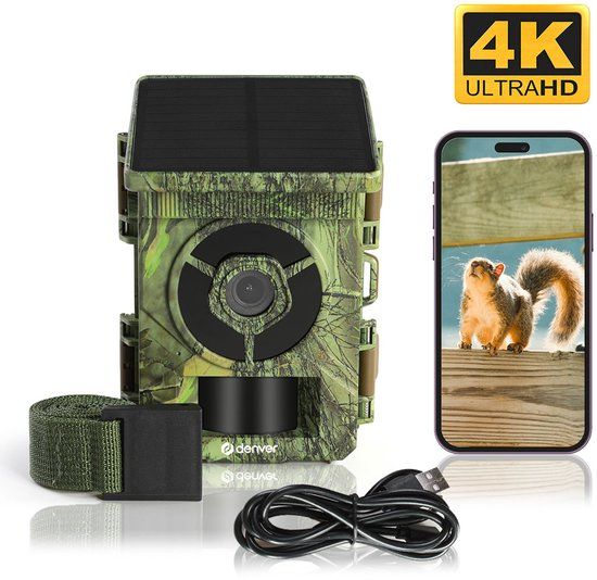 Denver WSW-8120 Wildcamera met Nachtzicht en WiFi - 4K Ultra HD - 48MP - LCD Scherm - Groen