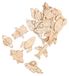 Houtsnippers Duurzaam Hout - Ruimte Knutselwerk - Houtsnippers voor Creativiteit - Houtsnippers voor Kinderspel - Beige Hout - Afmetingen 8,50 x 7,50 x 0,5 cm - Houtkunst
