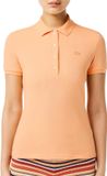 Lacoste Piqué Stretch Polo Dames - Licht Oranje - Maat M (38)