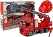 LEAN TOYS Diy Camion de pompiers 2en1 Kit Lève-personne amovible Tournevis Effets sonores Casque
