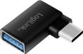 LogiLink AU0055 - USB 3.2 Gen 1, USB-C naar USB-A adapter, 90° hoek, zwart
