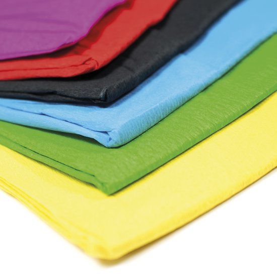 Kangaro crepe papier - 50x250cm - 6 kleuren