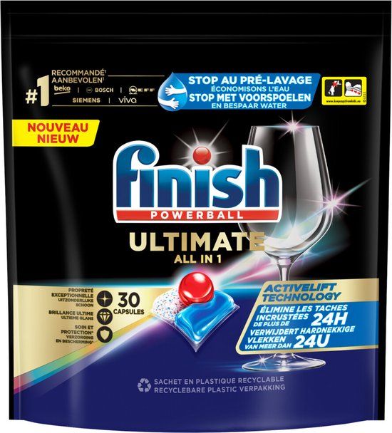 Finish Powerball All-in-1 Vaatwastabletten Regular - 30 stuks