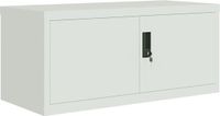 vidaXL Archiefkast 90x40x40 cm staal lichtgrijs