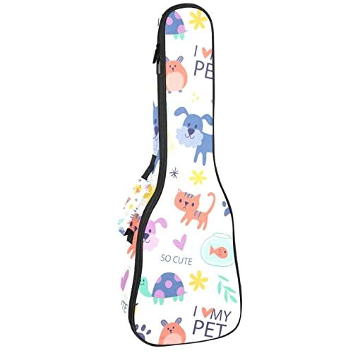Mersov Tenor Ukulele Gigbag Waterdichte Ukelele Case Gewatteerde Rugzak, Geweldig voor Sopraan Concert (21/23/24") Dier Huisdier