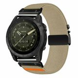 By Qubix - Geschikt voor Garmin bandje - 20mm Quickfit - Nylon bandje met parachute sluiting - Beige - Geschikt voor Garmin Fenix 9 / 9 pro - 43mm