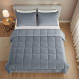 W Velvet Dekbed Zonder Overtrek - Blauw