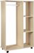 Homcom Kledingrek op wielen - Hout - 80x40x128cm - Natuurlijk hout