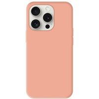 Apple iPhone 15 Pro Siliconen Matte Hoesje - Rose Pale