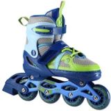 Nils Extreme NJ1828A - Inlineskates - Blauw en Groen - Verstelbaar - Comfortabele Pasvorm