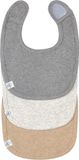 Lässig Slabbetjes Dark Grey / Light Grey / Nature Melange 3 Stuks