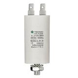 Aanzetcondensator voor elektrische motoren, 450V, capaciteit: 6µF, 4-pins / M8