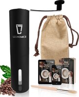 Leonomics Koffiemolen Handmatig - Chroom Zwart - 0.4l