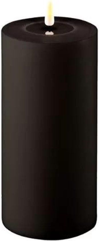 Deluxe Homeart LED Kaars Zwart 10 x 20 cm Outdoor - Batterij - Met Afstandsbediening
