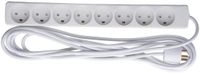 Microconnect 8-weg Deense stekkerdoos 5m Wit