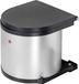 Wesco poubelle encastrable, rond, 13 litres, acier inoxydable