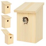 Relaxdays Nestkastje - set van 4 - hout - 32 mm - natuur