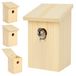 Relaxdays Nestkastje - set van 4 - hout - 32 mm - natuur