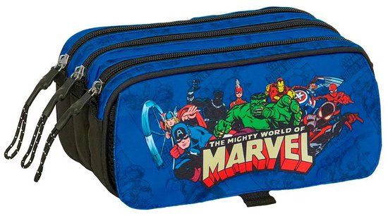 Safta Avengers Triple Etui Blauw Man