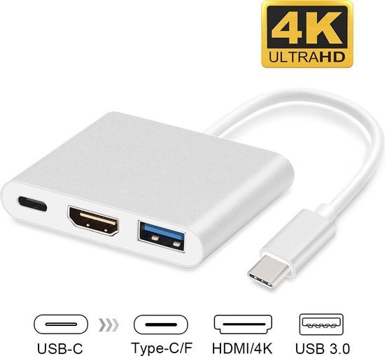 Robotsky USB-C adapter voor Macbook met USB HDMI USB-C