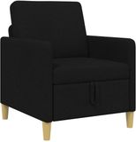 vidaXL Sofa met opbergruimte Zwart 72 x 78 x 87 cm Polyester