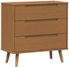 vidaXL Ladekast MOLDE Karamel 80 x 40 x 80 cm Massief grenenhout