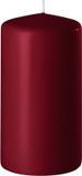 Enlightening Candles Cilinderkaars/stompkaars - bordeaux rood - D6 x H15 cm - 58 branduren