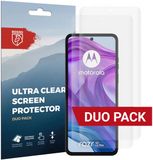Rosso Screen Protector Geschikt voor Motorola Razr 50 Ultra | Ultra Clear Duo Pack | TPU Folie | Case Friendly Beschermfolie | 2 Stuks