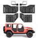 VEVOR doors tubular 4-door, compatible with Jeep Wrangler JL (18–26) & Gladiator JT (20–26), steel half doors for off-road use (front and rear) with DOT-certified side mirrors and storage compartments, black